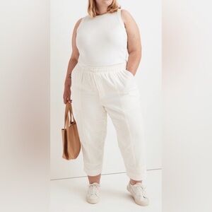 Madewell Lightspun Pull-On Balloon Pants, Lighthouse, sz 3X